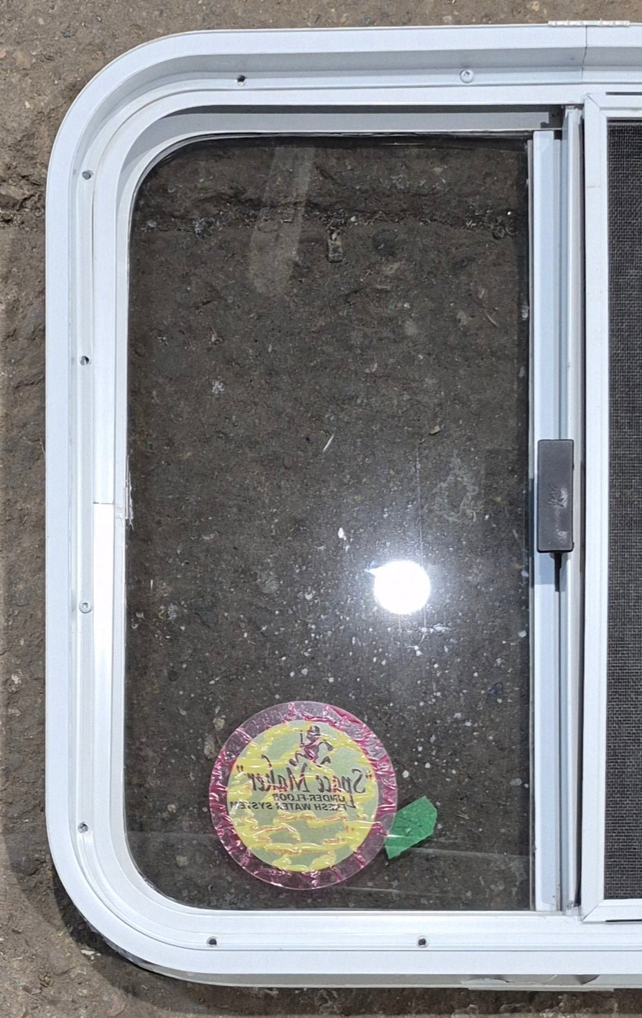 Used White Radius Opening Window : 23 1/4