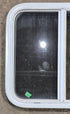 Used White Radius Opening Window : 23 1/4" W x 21 1/4" H x 1 3/4" D - Young Farts RV Parts