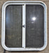 Used White Radius Opening Window : 23 1/4" W x 25 3/4" H x 1 7/8" D - Young Farts RV Parts