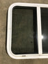 Used White Radius Opening Window : 24 1/2" W x 21 1/2" H x 1 7/8" D - Young Farts RV Parts