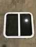 Used White Radius Opening Window : 24 1/4" W x 21 1/2" H x 2" D - Young Farts RV Parts