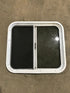 Used White Radius Opening Window : 24 1/4" W x 21 1/2" H x 2" D - Young Farts RV Parts