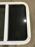 Used White Radius Opening Window : 24 1/4" W x 21 1/2" H x 2" D - Young Farts RV Parts