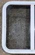 Used White Radius Opening Window : 24 1/4" W x 21 3/4" H x 1 7/8" D - Young Farts RV Parts