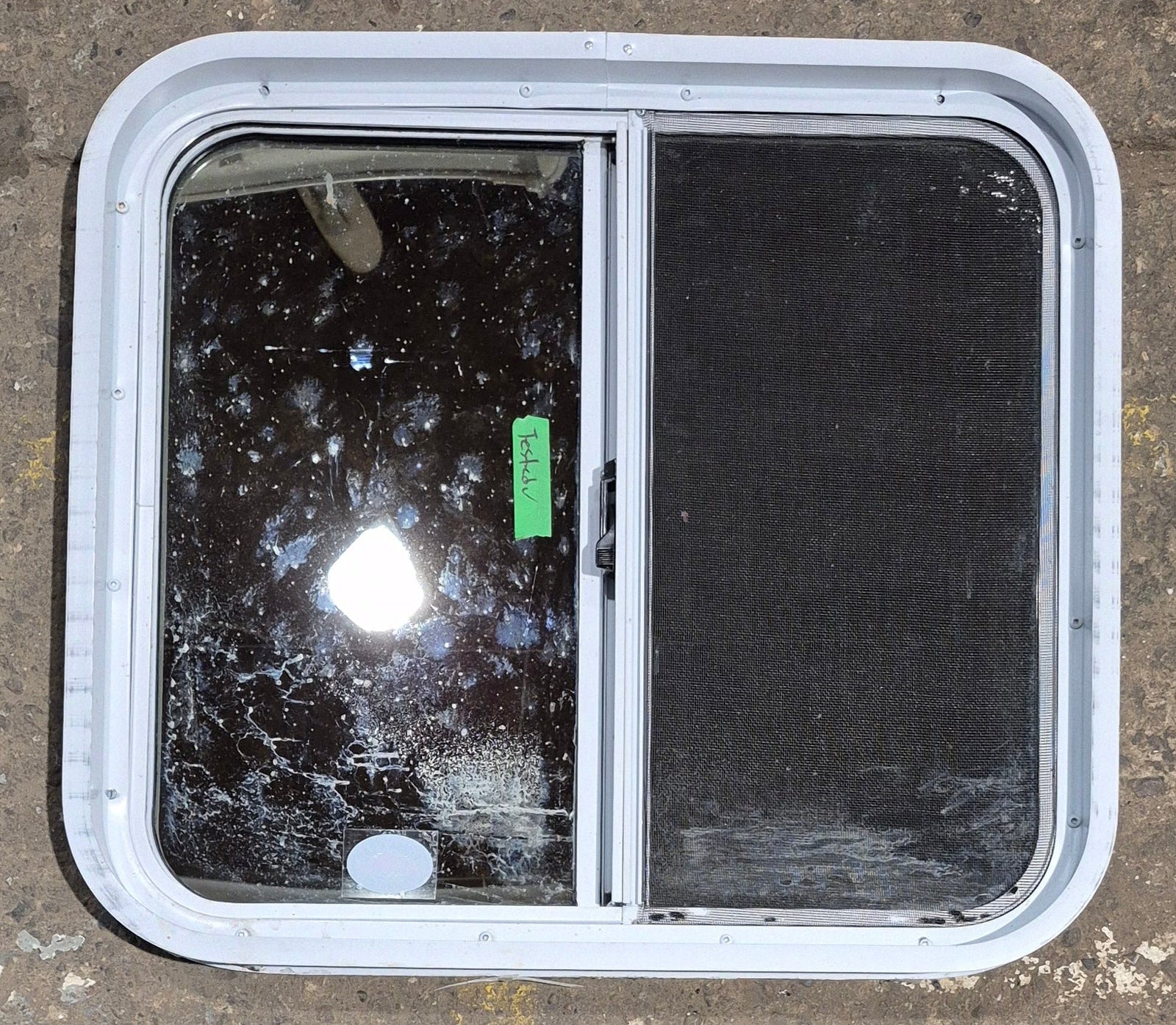 Used White Radius Opening Window : 24 1/4