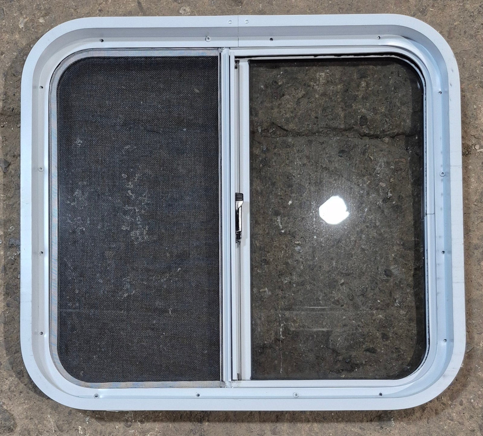 Used White Radius Opening Window : 24 1/4