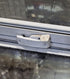 Used White Radius Opening Window : 24" W x 21 1/2" H x 1 7/8" D - Young Farts RV Parts