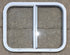Used White Radius Opening Window : 25 1/2" W x 19 1/2" H x 1 1/4" D - Young Farts RV Parts