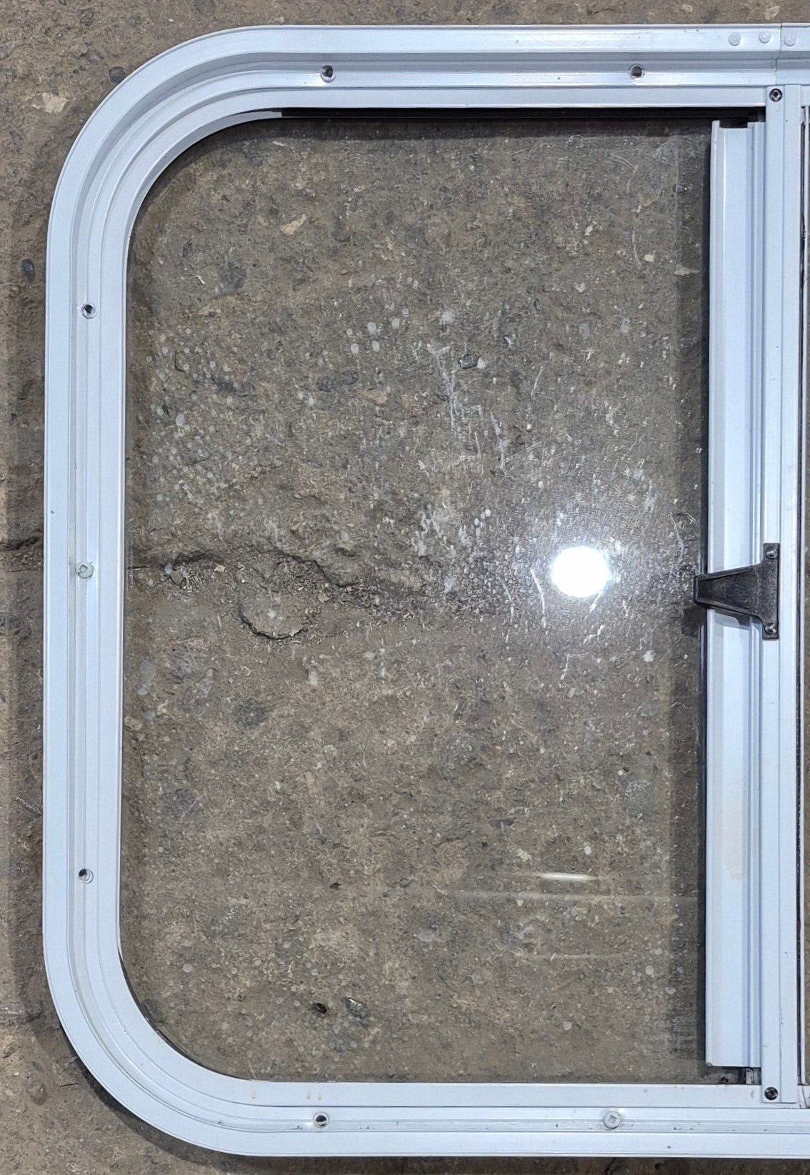 Used White Radius Opening Window : 25 1/2