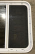 Used White Radius Opening Window : 25 1/2" W x 25 1/2" H x 1 7/8" D - Young Farts RV Parts