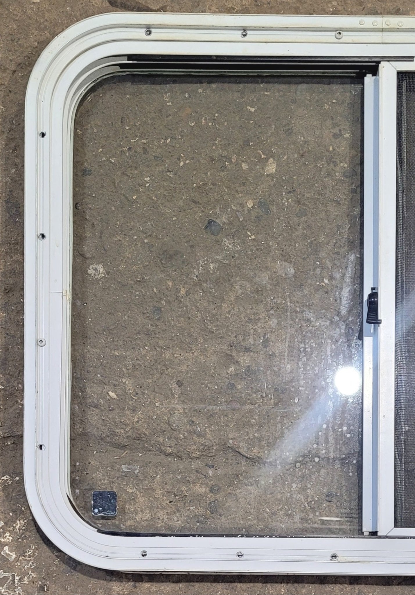 Used White Radius Opening Window : 26 1/2