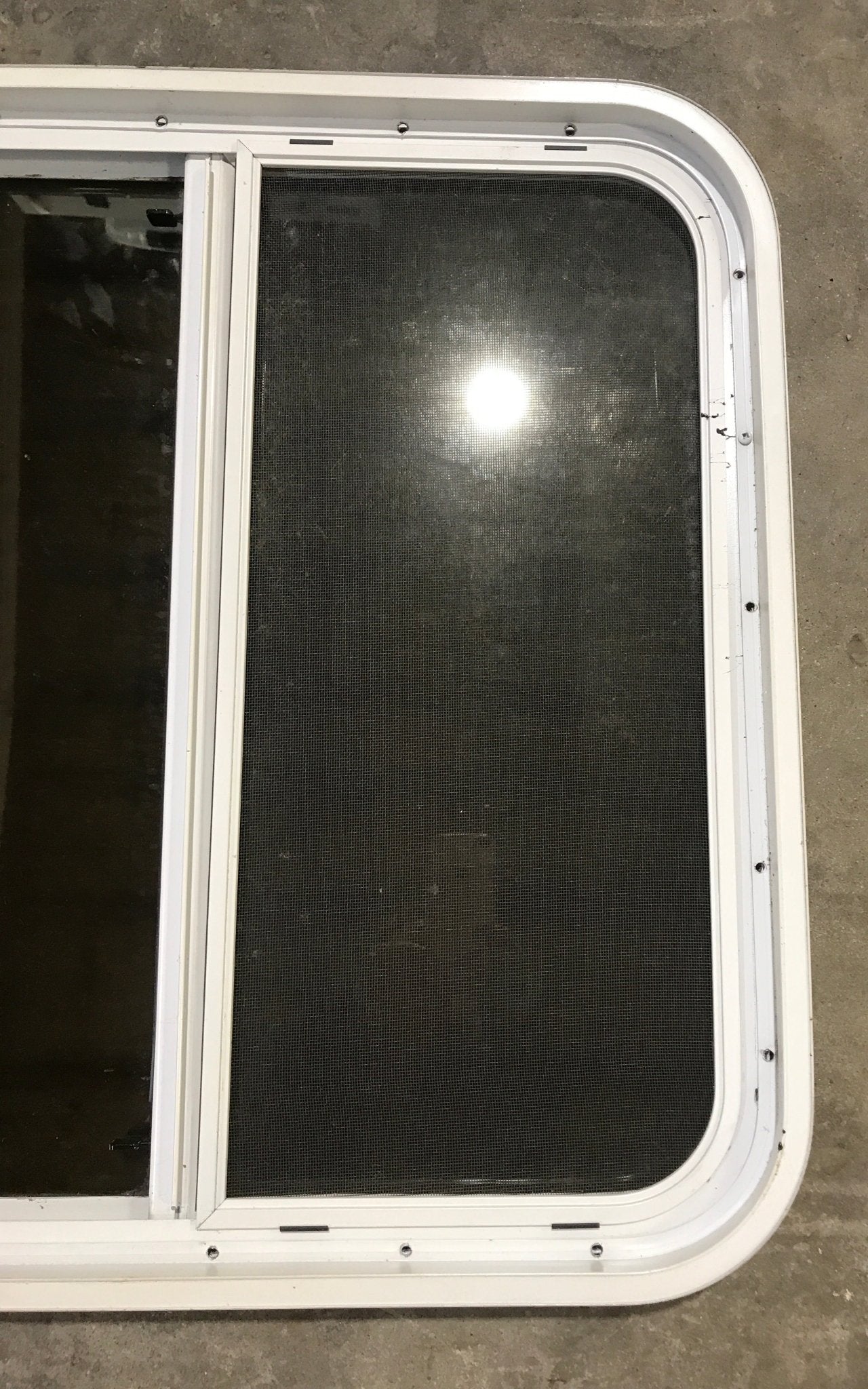 Used White Radius Opening Window : 26 1/2