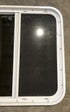 Used White Radius Opening Window : 26 1/2" W x 26 1/2" H x 2" D - Young Farts RV Parts