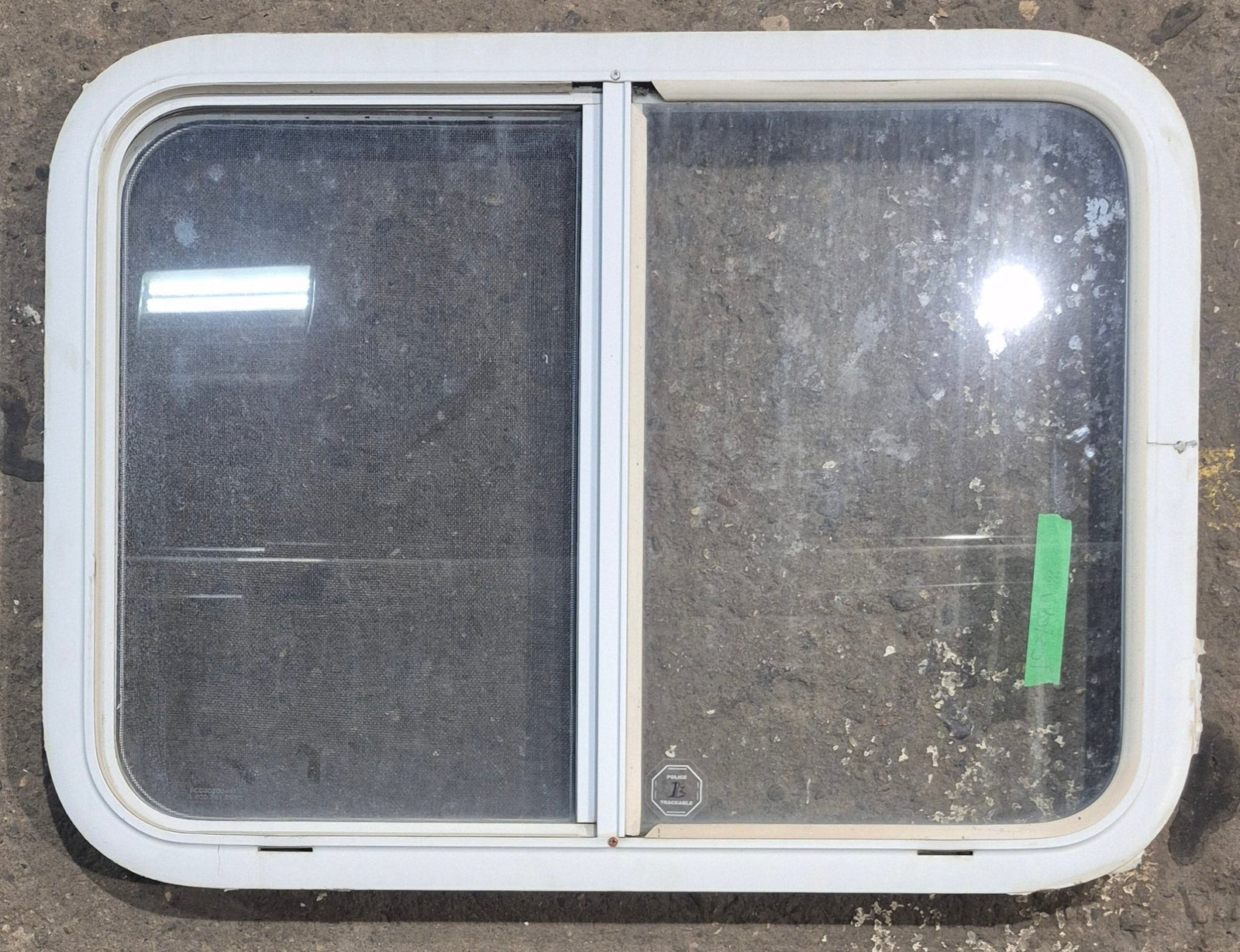 Used White Radius Opening Window : 29 1/2