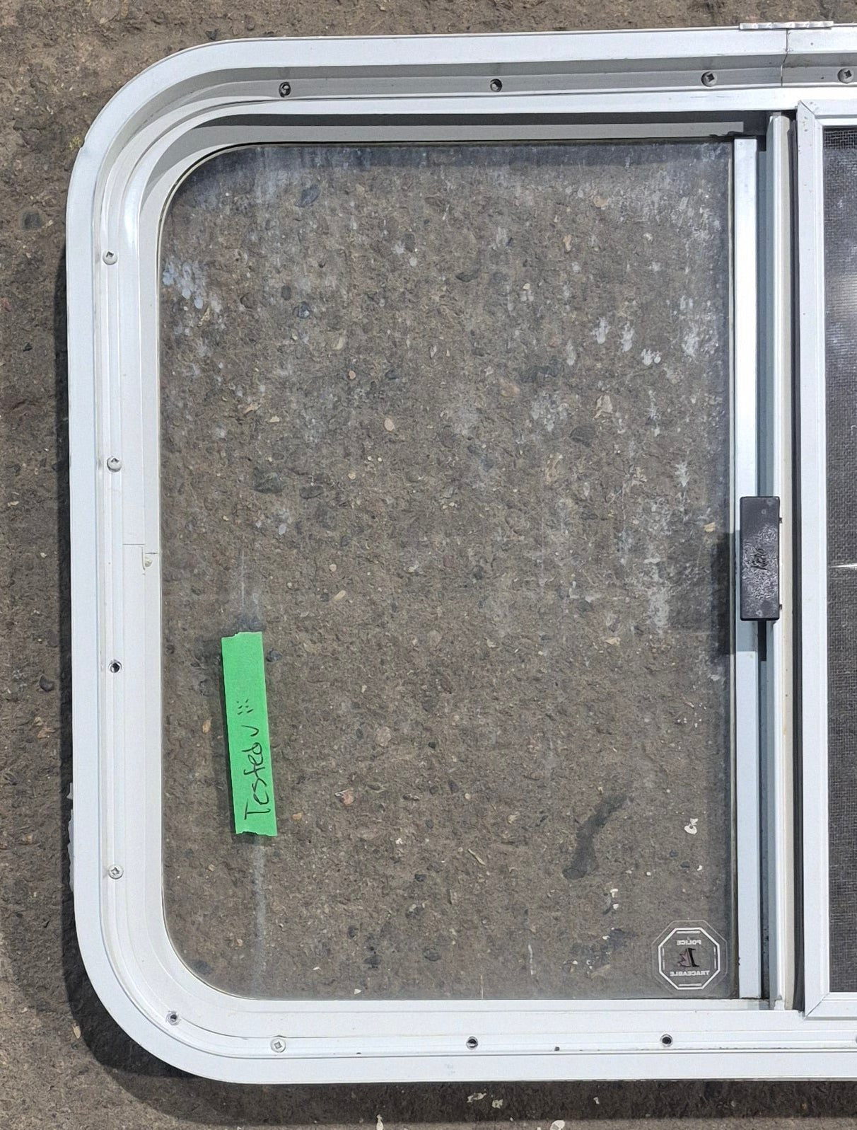 Used White Radius Opening Window : 29 1/2