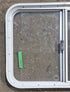 Used White Radius Opening Window : 29 1/2" W x 21 1/4" H x 1 3/4" D - Young Farts RV Parts