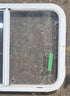 Used White Radius Opening Window : 29 1/2" W x 21 1/4" H x 1 3/4" D - Young Farts RV Parts