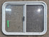 Used White Radius Opening Window : 29 1/2" W x 21 1/4" H x 1 3/4" D - Young Farts RV Parts