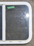Used White Radius Opening Window : 29 1/2" W x 21 1/4" H x 1 7/8" D - Young Farts RV Parts