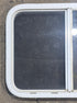 Used White Radius Opening Window : 29 1/2" W x 21 1/4" H x 1 7/8" D - Young Farts RV Parts