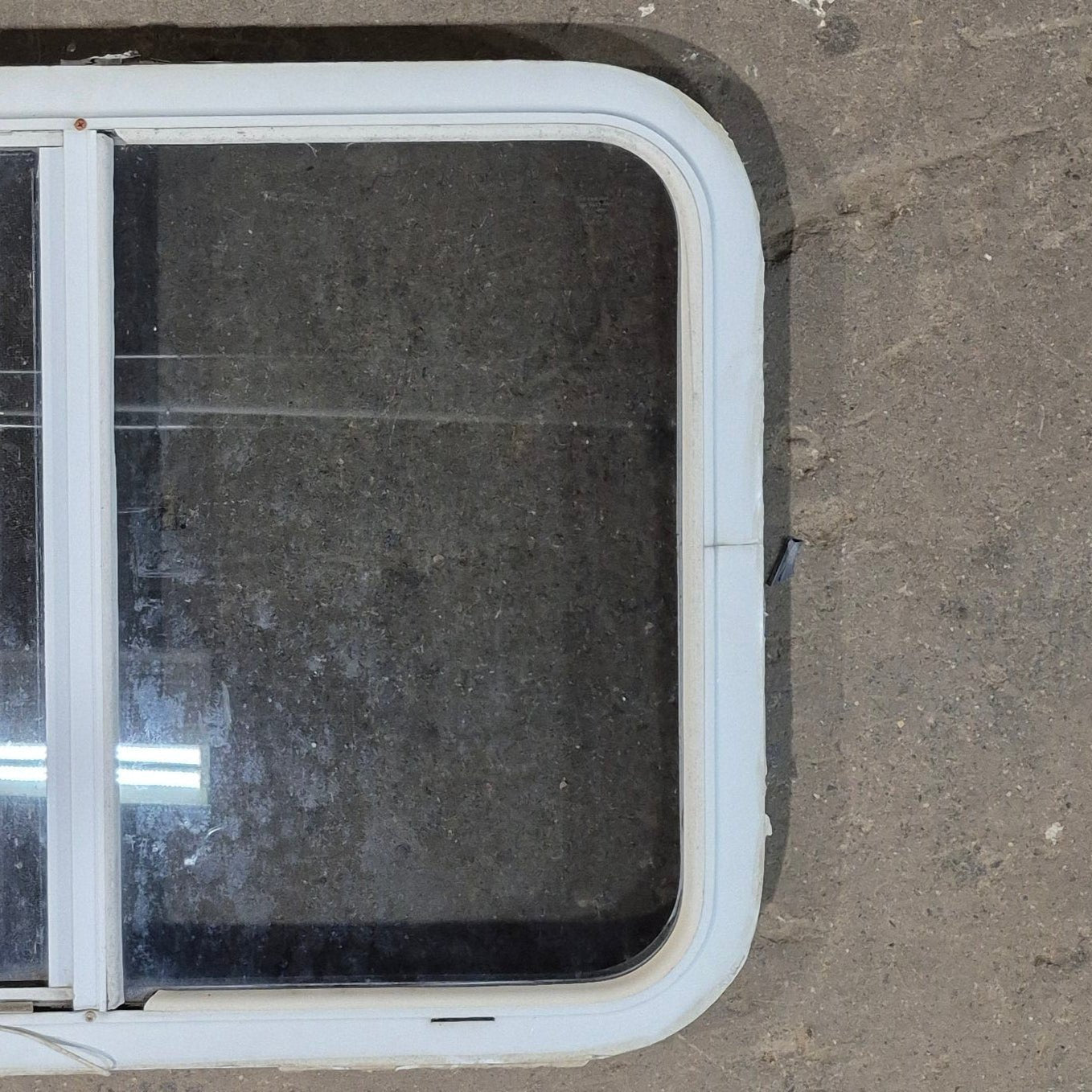 Used White Radius Opening Window - 29.25 X 21.25 X 1.875 - Young Farts RV Parts