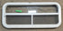 Used White Radius Opening Window : 35 1/2" W x 14 1/2" H x 1 1/2" D - Young Farts RV Parts