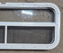 Used White Radius Opening Window : 35 1/2" W x 14 1/2" H x 1 1/2" D - Young Farts RV Parts