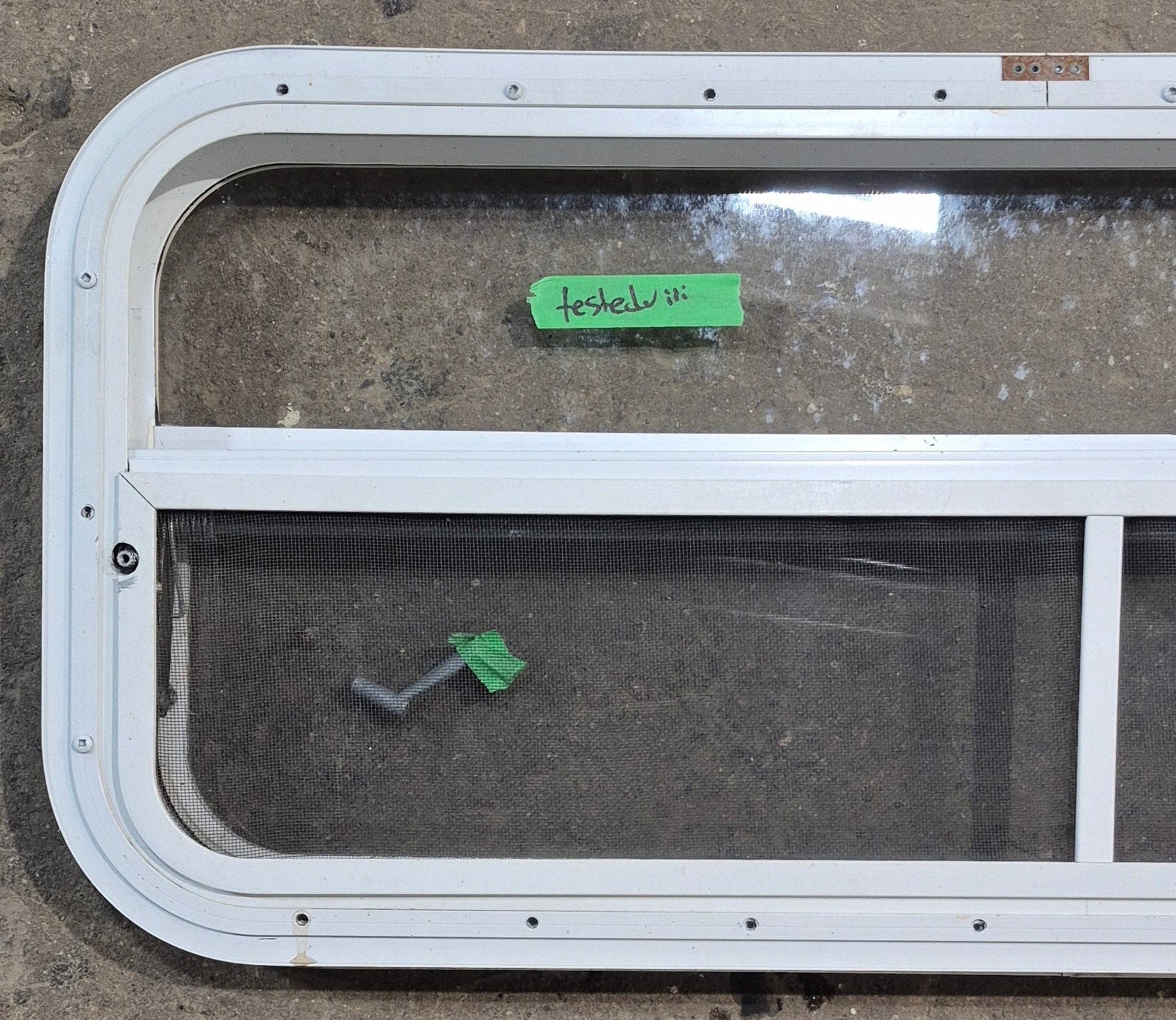 Used White Radius Opening Window : 35 1/2