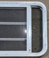 Used White Radius Opening Window : 35 1/4" W x 21 1/4" H x 1 7/8" D - Young Farts RV Parts