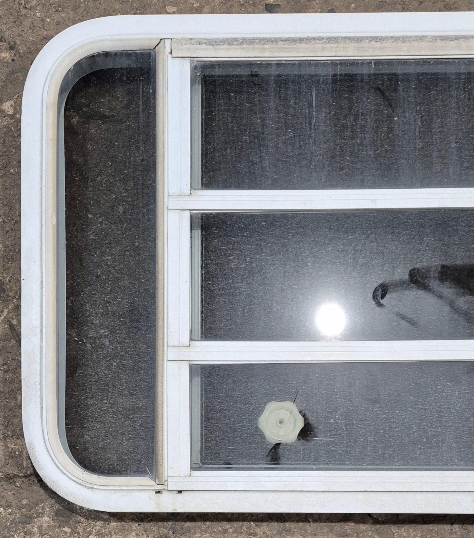 Used White Radius Opening Window : 35 1/4