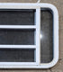 Used White Radius Opening Window : 35 1/4" W x 21 1/4" H x 1 7/8" D - Young Farts RV Parts