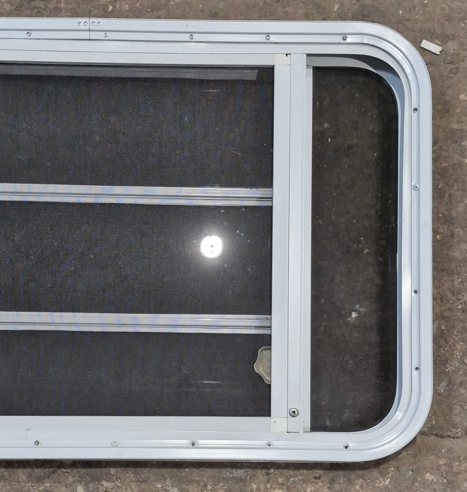 Used White Radius Opening Window : 35 1/4
