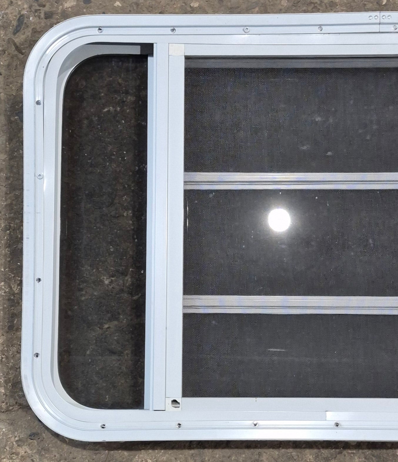 Used White Radius Opening Window : 35 1/4