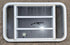 Used White Radius Opening Window : 35 1/4" W x 21 1/4" H x 1 7/8" D - Young Farts RV Parts