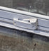 Used White Radius Opening Window : 36" W x 17 1/2" H x 1 7/8" D - Young Farts RV Parts