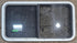 Used White Radius Opening Window : 41 1/4" W x 21 1/4" H x 1 3/4" D - Young Farts RV Parts
