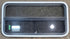 Used White Radius Opening Window : 41 1/4" W x 21 1/4" H x 1 3/4" D - Young Farts RV Parts