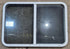Used White Radius Opening Window : 41 1/4" W x 28 3/4" H x 1 7/8" D - Young Farts RV Parts