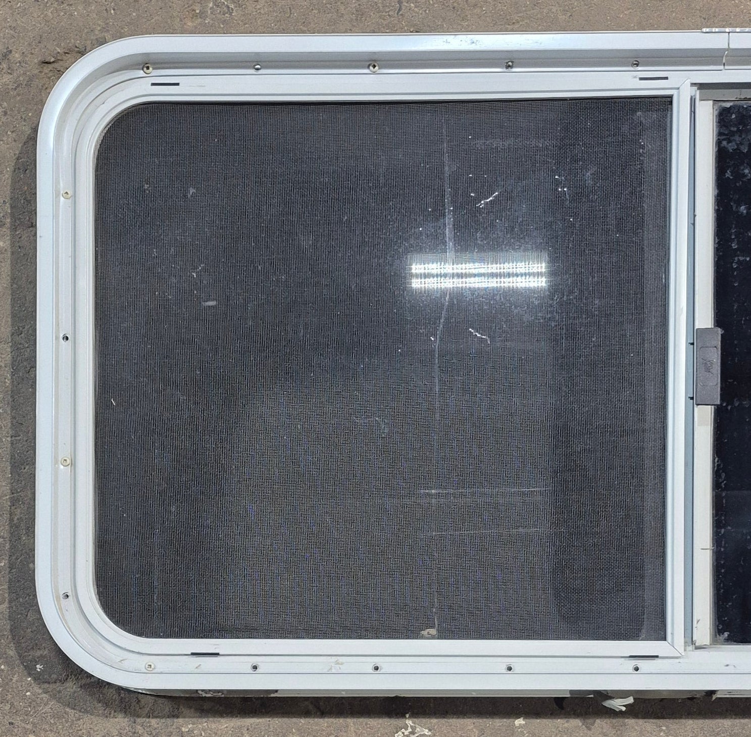 Used White Radius Opening Window : 45 1/2