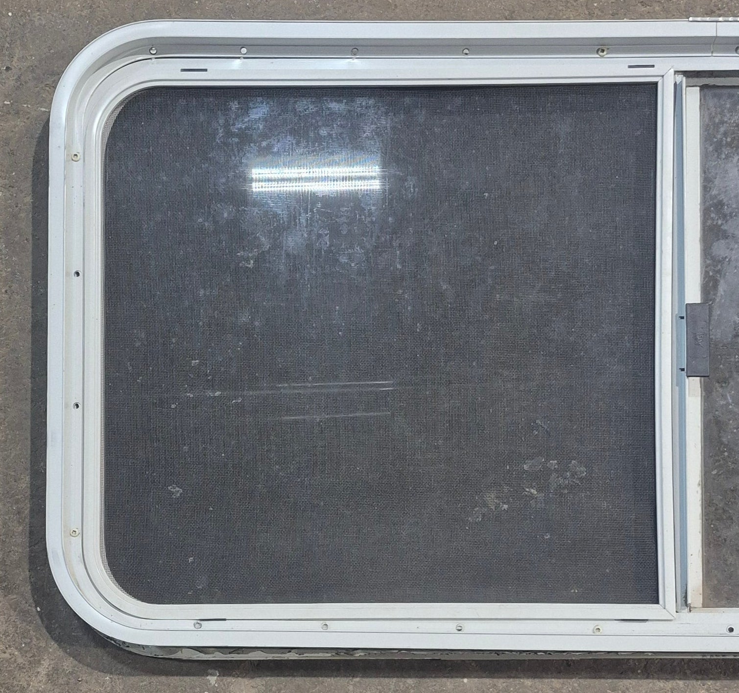 Used White Radius Opening Window : 45 1/2