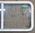 Used White Radius Opening Window : 45 1/4" W x 21 1/2" H x 1 5/8" D - Young Farts RV Parts