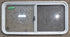 Used White Radius Opening Window : 45 1/4" W x 21 1/2" H x 1 5/8" D - Young Farts RV Parts