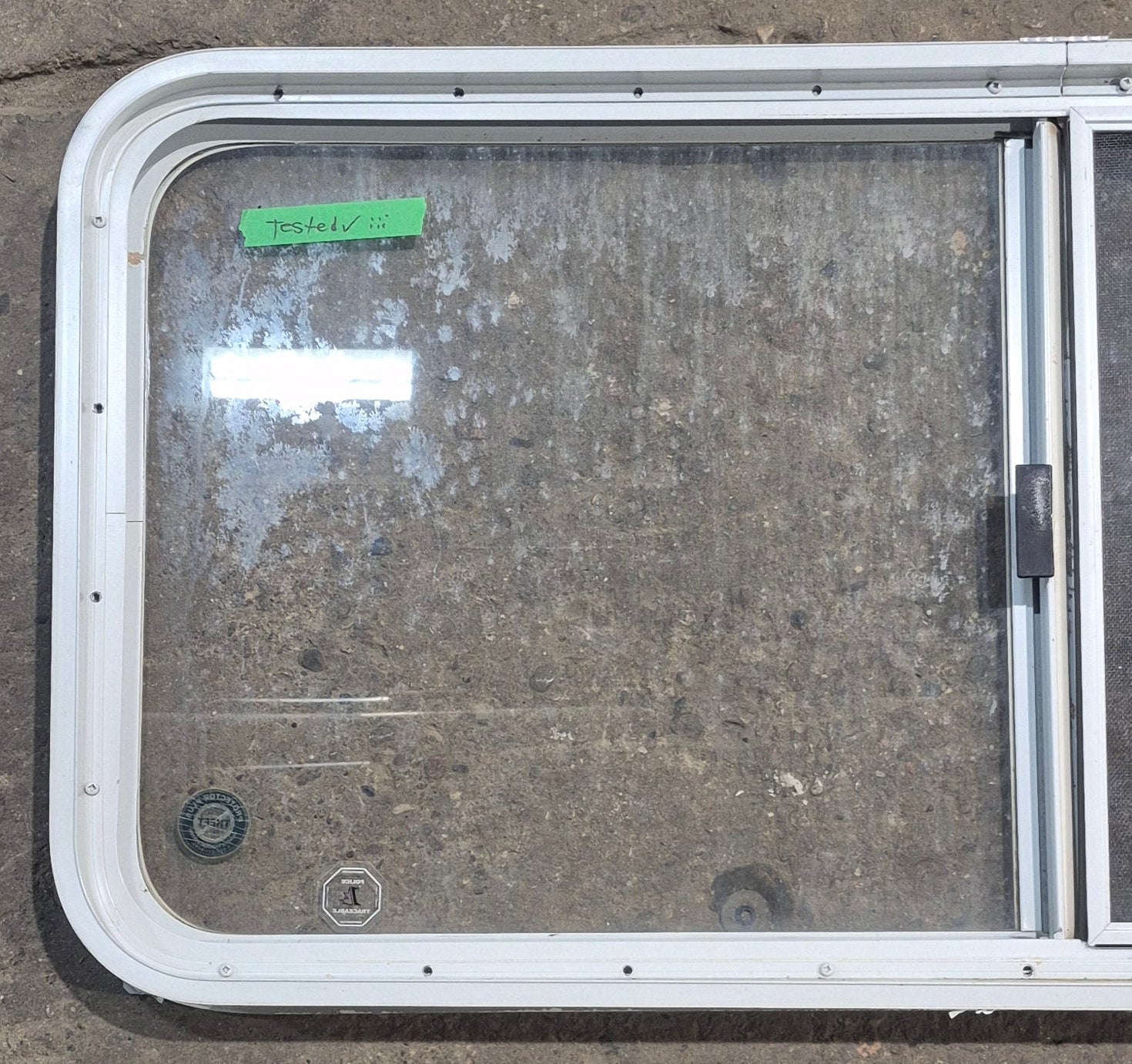 Used White Radius Opening Window : 45 1/4