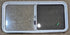 Used White Radius Opening Window : 45 1/4" W x 21 1/2" H x 1 7/8" D - Young Farts RV Parts