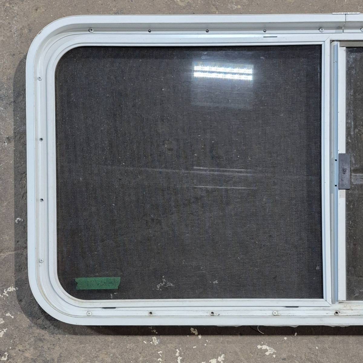 Used White Radius Opening Window - 45.25 X 21.25 X 1.75 - Young Farts RV Parts