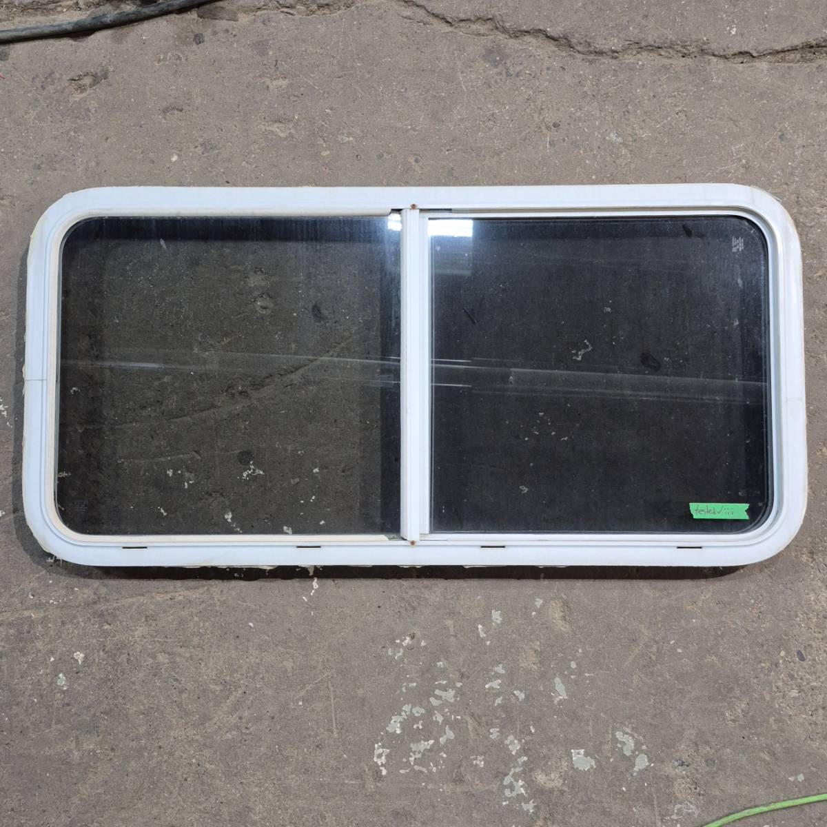 Used White Radius Opening Window - 45.25 X 21.25 X 1.75 - Young Farts RV Parts