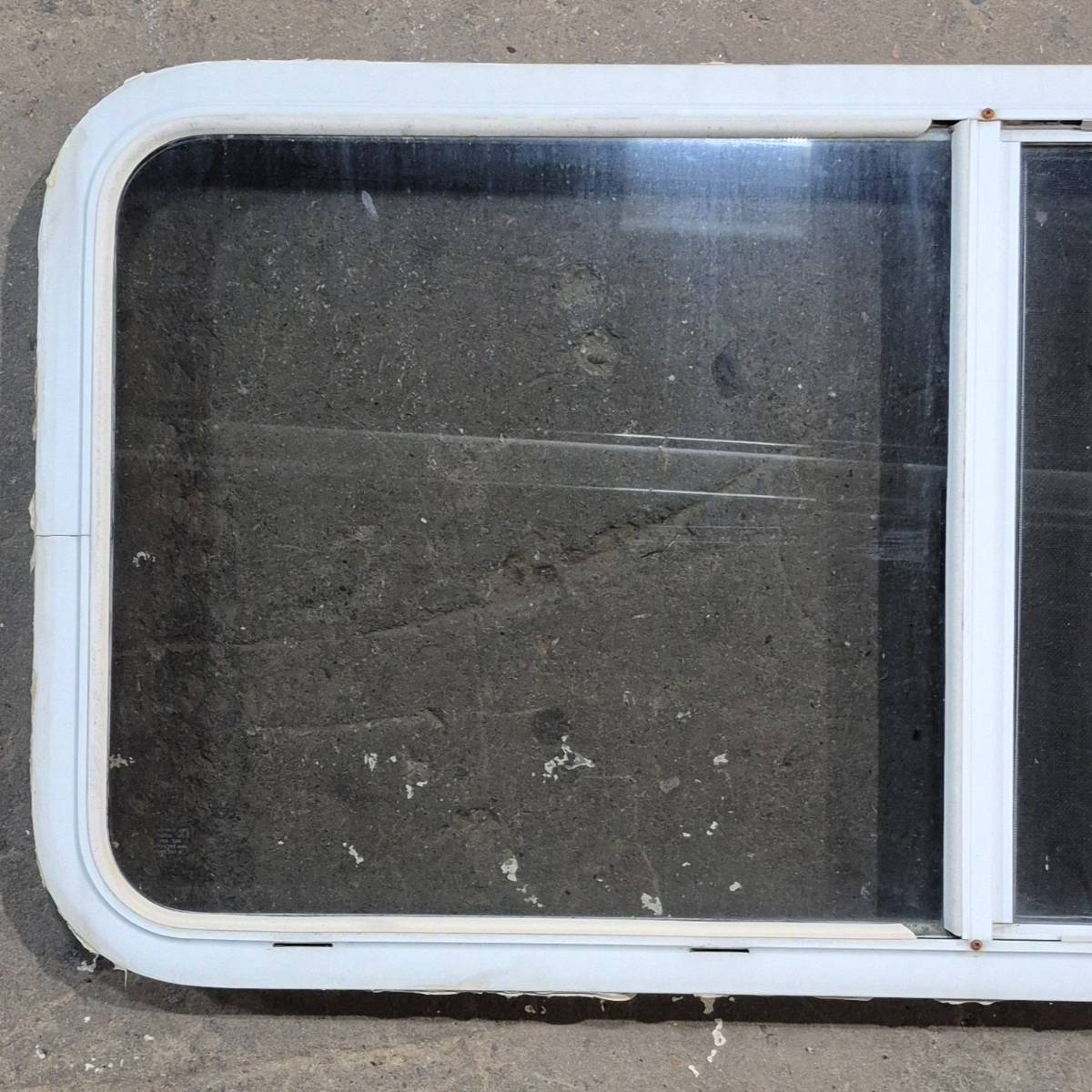 Used White Radius Opening Window - 45.25 X 21.25 X 1.75 - Young Farts RV Parts