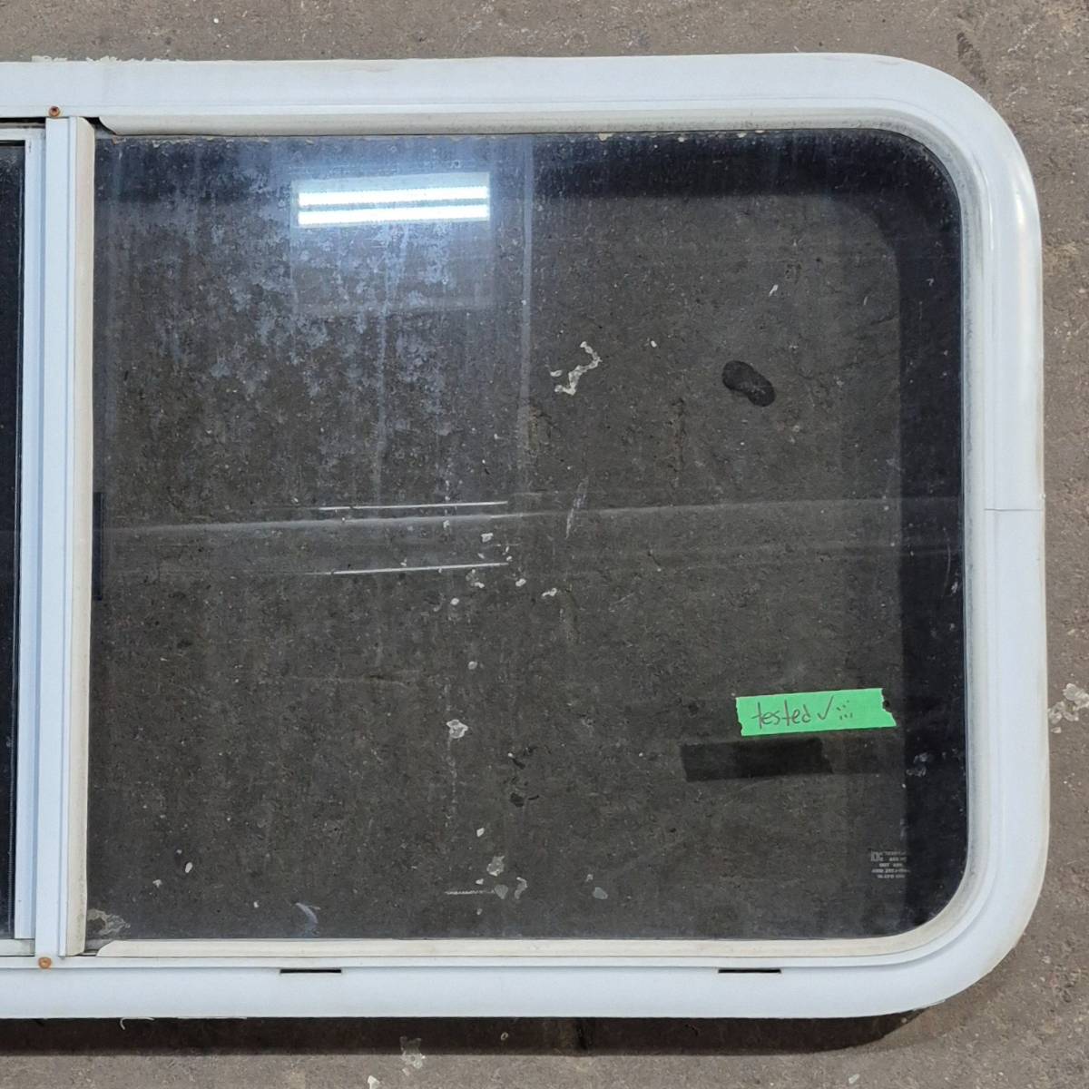 Used White Radius Opening Window - 45.25 X 21.25 X 1.75 - Young Farts RV Parts