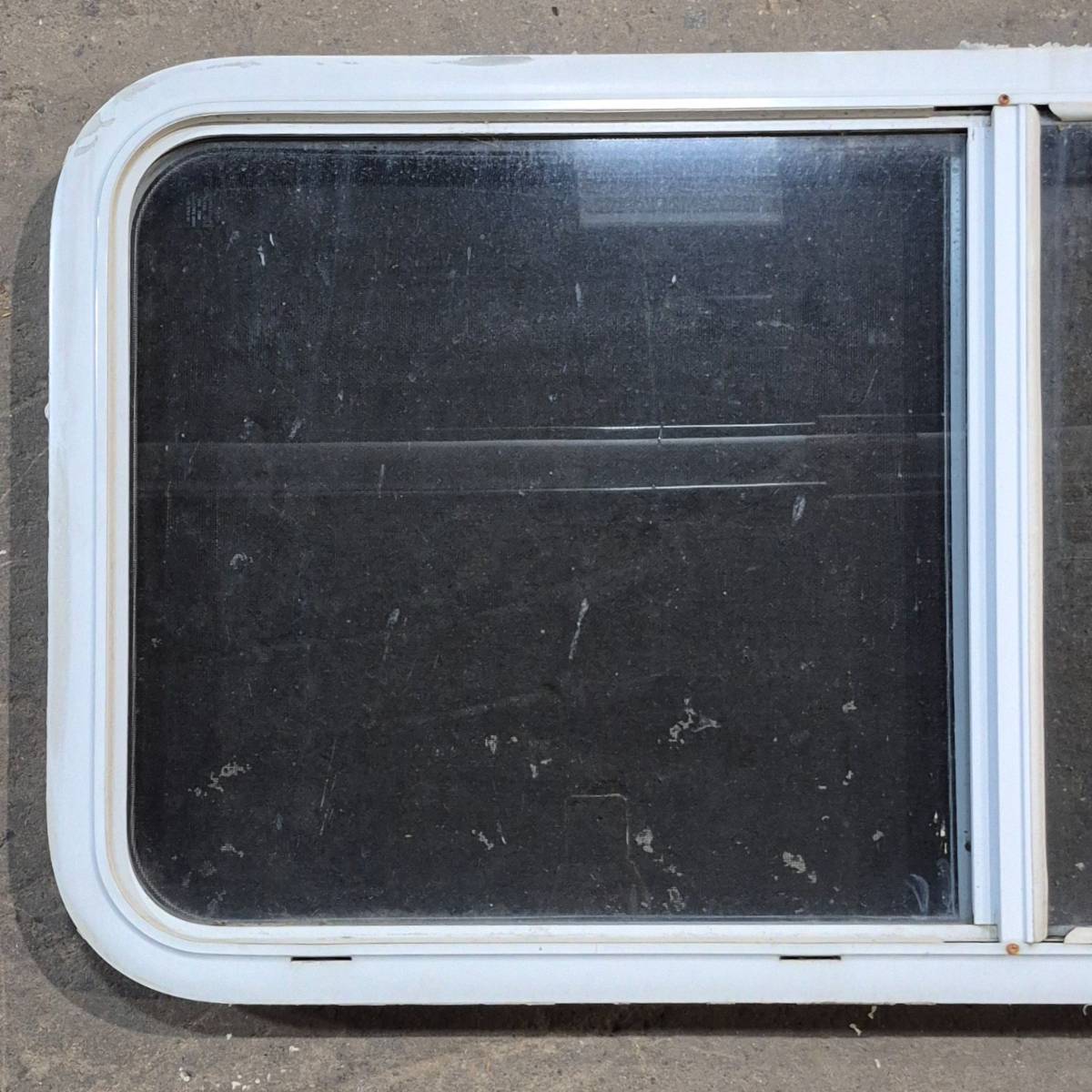 Used White Radius Opening Window - 45.25 X 21.25 X 1.75 - Young Farts RV Parts