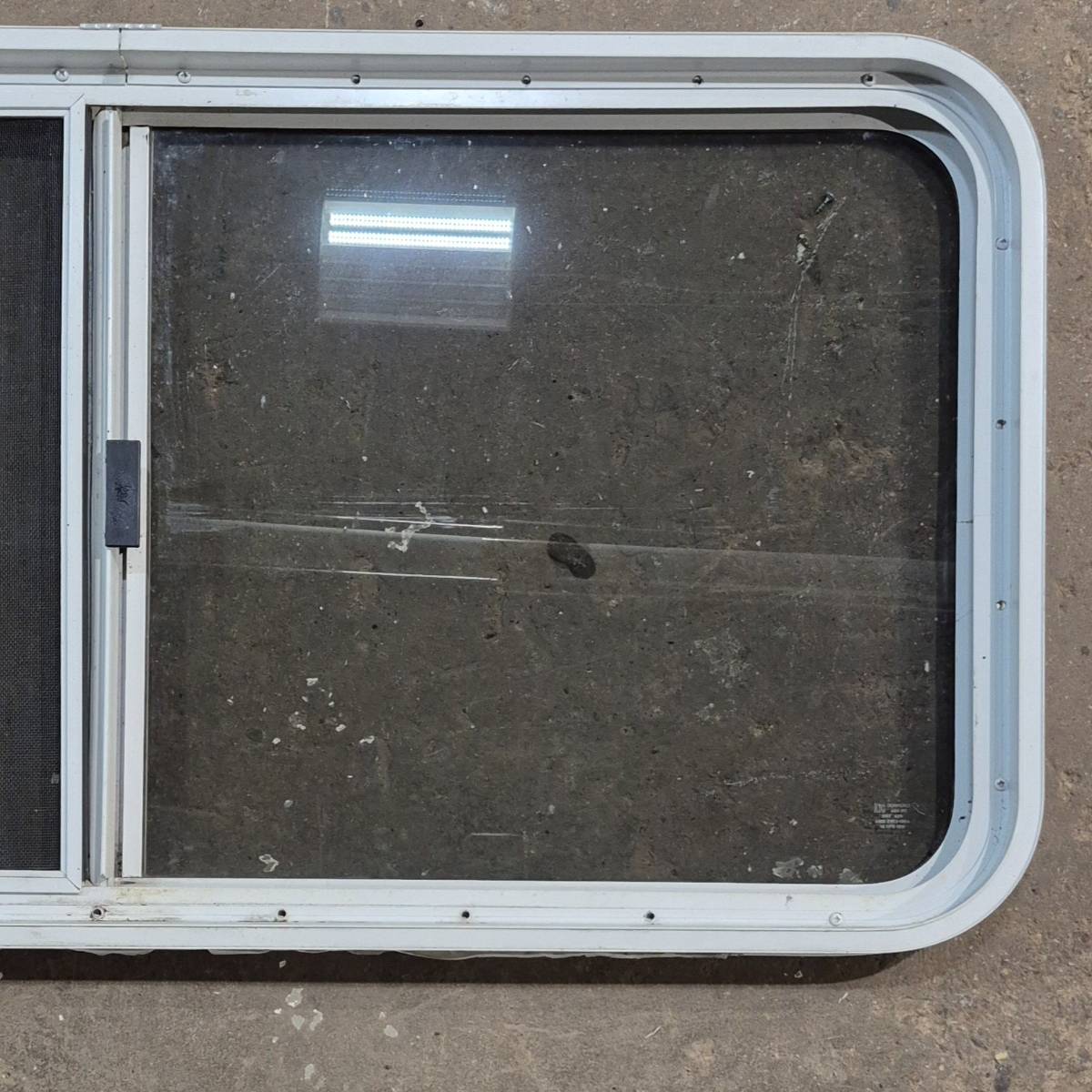 Used White Radius Opening Window - 45.25 X 21.25 X 1.75 - Young Farts RV Parts